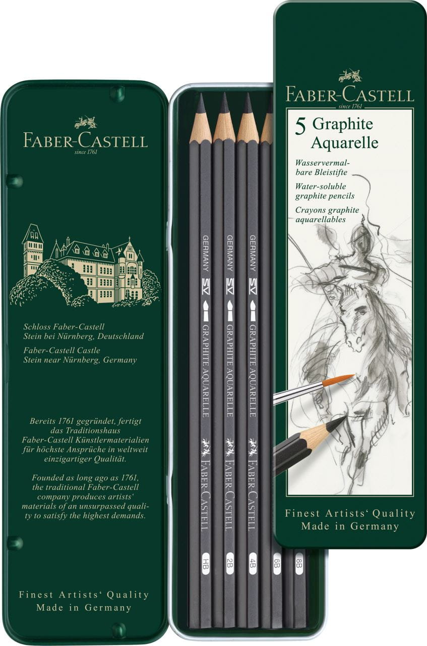 Faber-Castell 117808 Aquarellbleistift Graphite Aquarelle Härtegrad 8B 