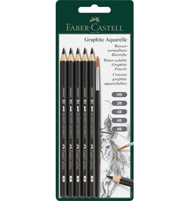 Faber-Castell - Graphite Aquarelle pencil set, 6 pieces