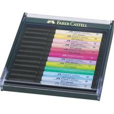 Faber-Castell - Pitt Artist Pen Brush India ink pen, set of 12, Pastel tones
