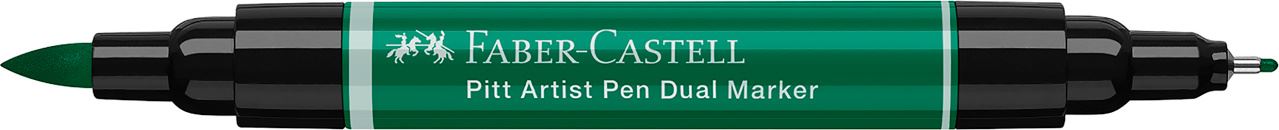 Faber-Castell - Pitt Artist Pen Dual Marker India ink, dark phthalo green