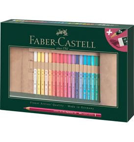 Faber-Castell - Polychromos colour pencil, pencil roll, filled, 34 pieces