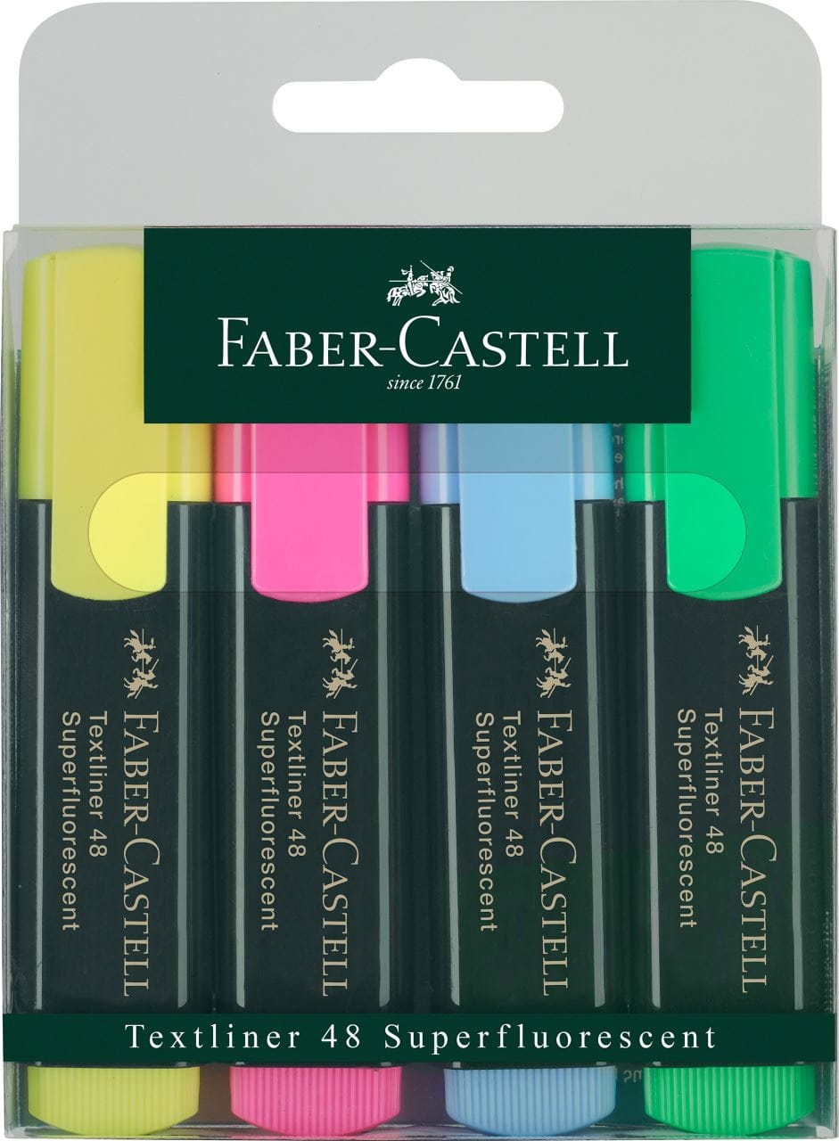 Faber-Castell - Textliner 48 Superfluorescent, wallet of 4