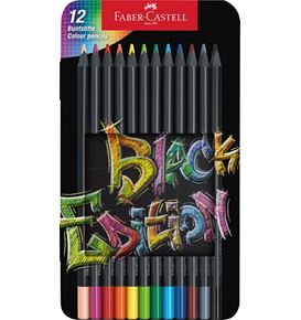 Faber-Castell - Colour Pencils Black Edition tin 12x