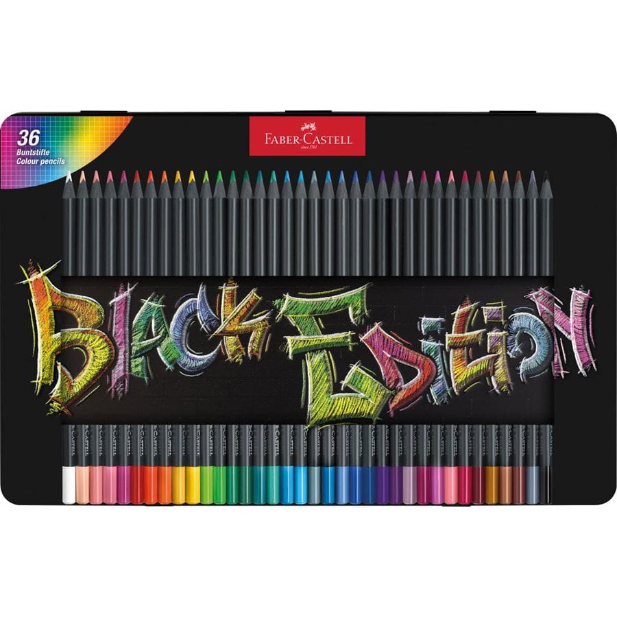Black Edition colour pencils, tin of 36
