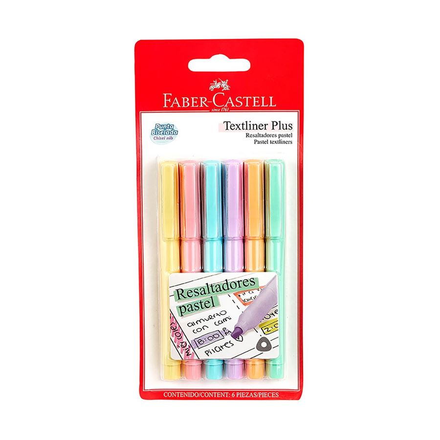 Faber-Castell - Highlighter Textliner Plus pastel BC 6x