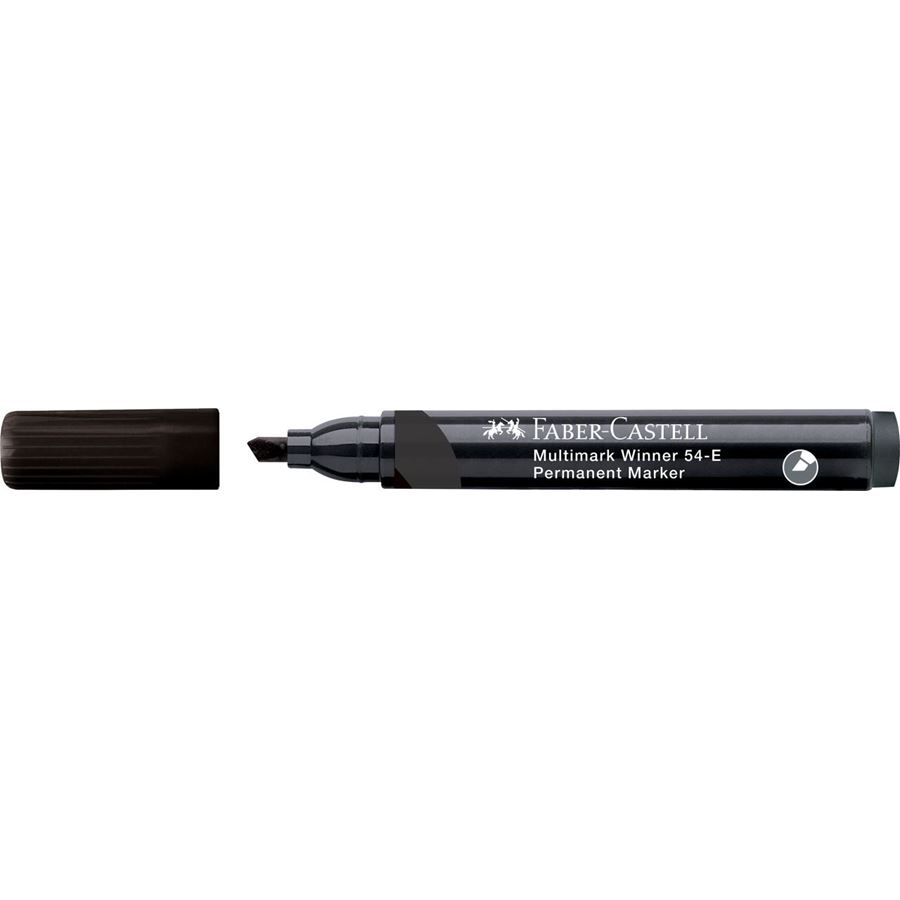 Faber-Castell - Multimark Winner 54-E permanent marker, chisel tip, black
