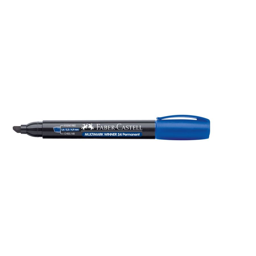 Faber-Castell - Multimark Winner 54 permanent marker, chisel tip, blue