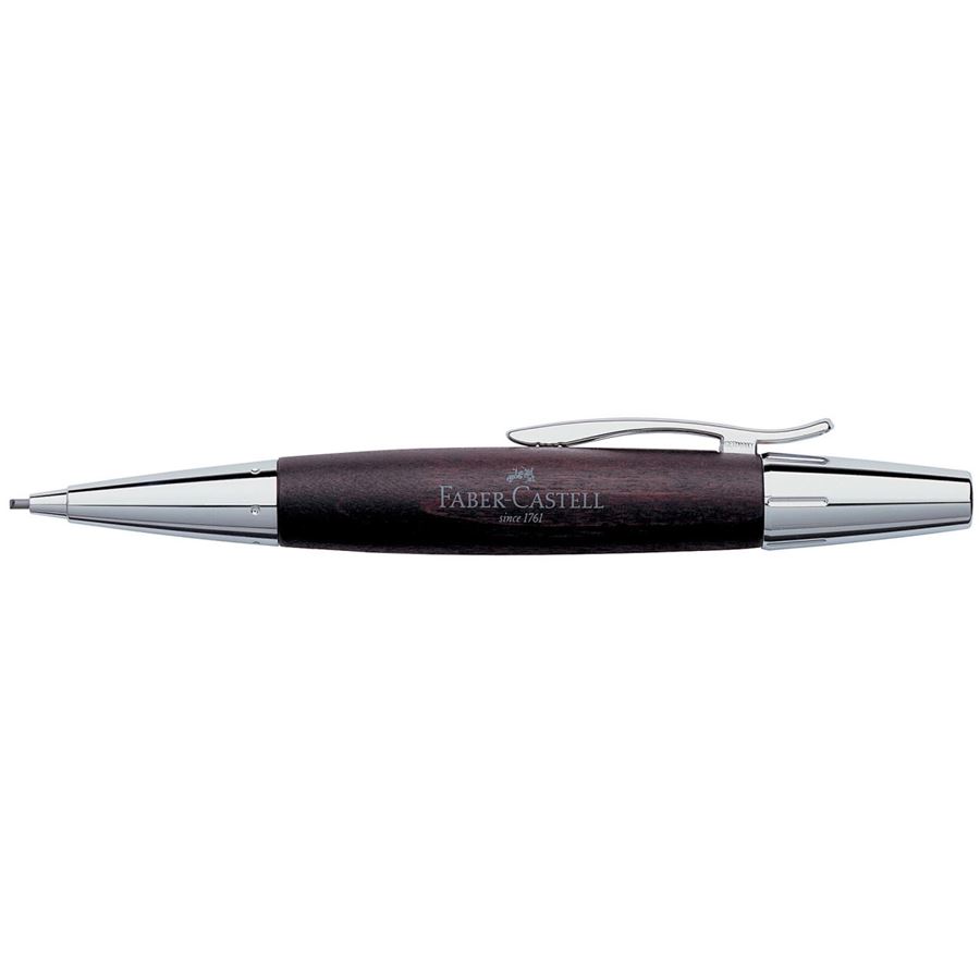 Faber-Castell - Propelling pencil e-motion pearwood/chrome dark brown