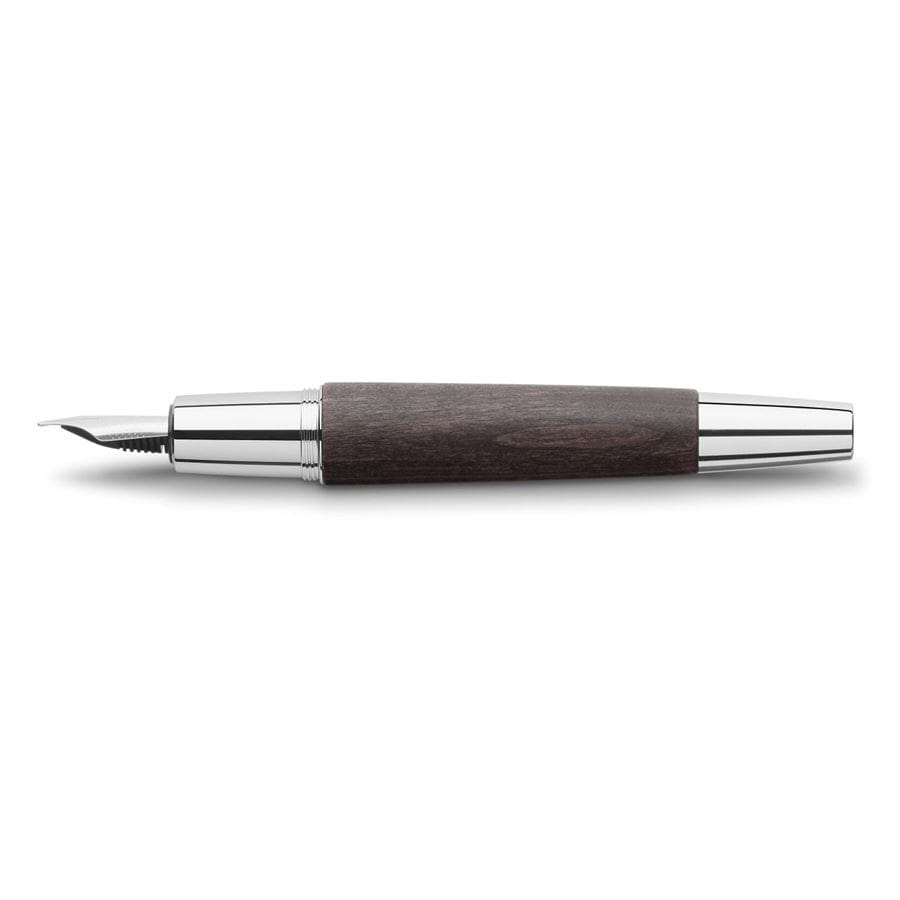 Faber-Castell - e-motion wood fountain pen, F, black